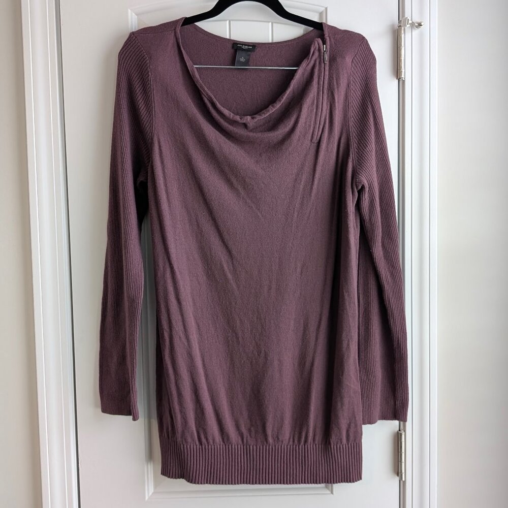 Ann Taylor XL Cowl Neck Mauve Long Sleeve Sweater